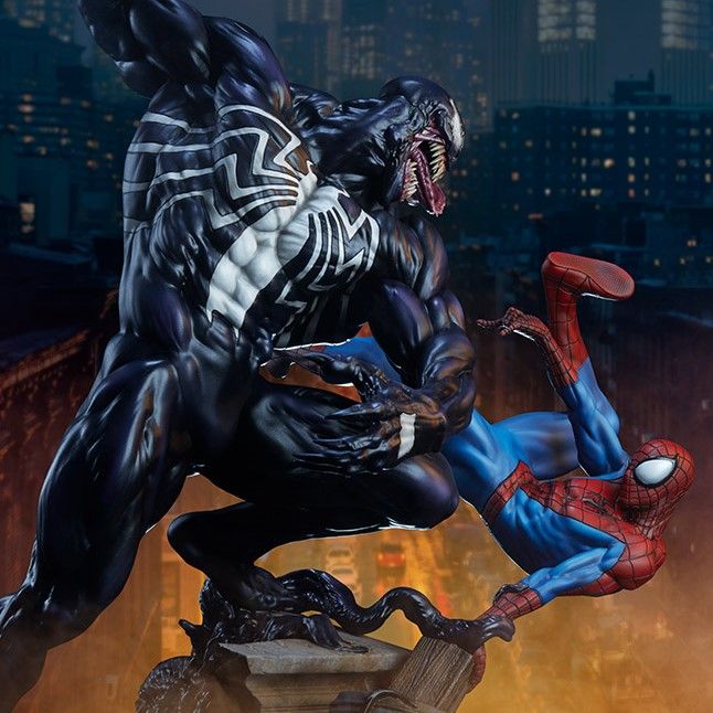 Spider-Man vs Venom Marvel Maquette por Sideshow Tooys :: Coleccionables e  Infantiles