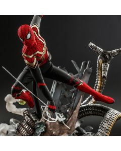 Sideshow y Hot Toys presentan la figura coleccionable de la escala 1:6 de la versión Deluxe de Spider-Man (traje integrado) de la colección Spider-Man: No Way Home