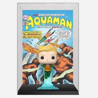 Ponemos a tu alcance gracias a Funko y nuestros amigos de DC Comics este increíble modelo Pop Comic Cover de Aquaman con el diseño inspirado en la portada del cómic Aquaman #1 "La invasión de los trolls de fuego".