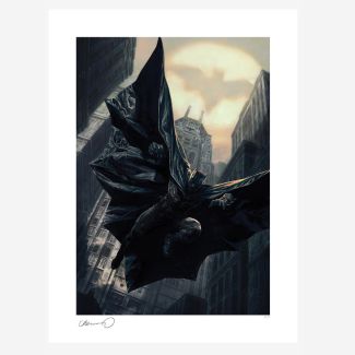 Sideshow Art Prints presenta Batman Descent en Gotham: Detective Comics #1019 Fine Art Print, una impresión dramática de DC Comics  del artista Lee Bermejo.
