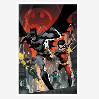 Sideshow  presenta Batman: The Adventures Continue Fine Art Print, una enérgica impresión artística de DC  del artista Dan Mora.