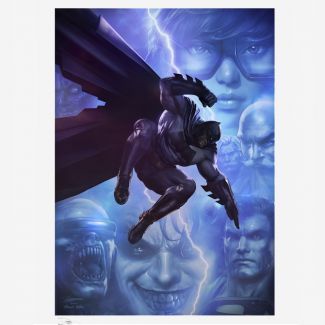 Sideshow Art Prints presenta The Dark Knight Returns Fine Art Print, una espectacular impresión artística de DC Comics  del artista Dave Wilkins  después de Frank Miller.