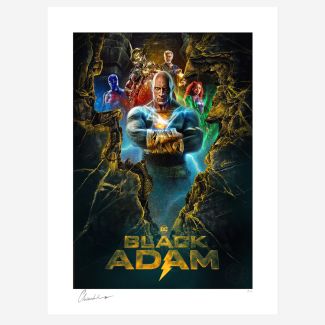 Sideshow Art Prints presenta Black Adam Fine Art Print, una impresión cinematográfica de DC Comics del artista Chris Christodoulou .