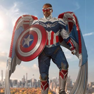 Iron Studios se enorgullece en presentar la nueva linea adición a las estatuas escala 1/4, llaga IRON Studios: Falcon y Winter Soldier - Capitan America Sam Wilson Alas Cerradas.