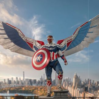 Iron Studios se enorgullece en presentar la nueva linea adición a las estatuas escala 1/4, llaga IRON Studios: Falcon y Winter Soldier - Capitan America Sam Wilson Alas Abiertas.