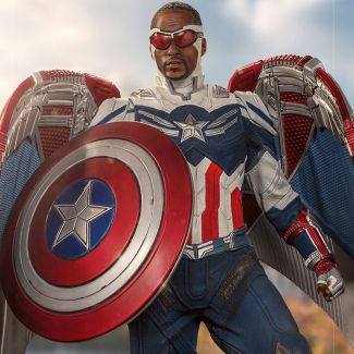 Iron Studios se enorgullece en presentar la nueva linea adición a las estatuas escala 1/4, llaga IRON Studios: Falcon y Winter Soldier - Capitan America Sam Wilson Version Completa.