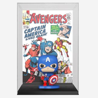 ¡Así es! Ponemos a tu alcance gracias a Funko y nuestros amigos de Marvel Comics este increíble modelo Pop Comic Cover del valiente e independiente Capitán América, con el diseño inspirado en la portada del cómic Avengers # 4 de 1963.