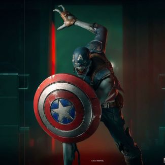  Sideshow y Iron Studios presentan la " Estatua de escala artística Zombie Capitán América 1:10 ", derivada de la serie animada de Marvel Studios  What If...? en el servicio de transmisión de Disney+.