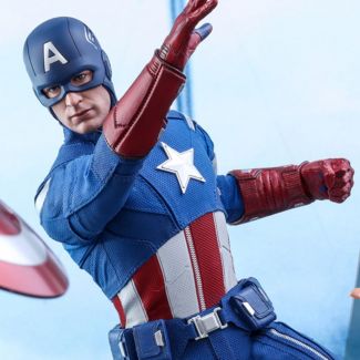  Sideshow y Hot Toys presentan la figura coleccionable de escala 1:6 del Capitán América (versión 2012) ! ¡ Esta versión 2012 recién estrenada destaca su traje de héroe en 2012.