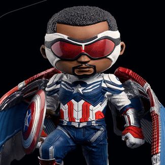 Sideshow y Iron Studios se enorgullecen en anunciar la  figura coleccionable Mini Co. del Capitán América ( Sam Wilson ) de la línea Mini Co. Series.