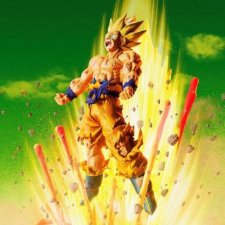 Super Saiyan Goku de Dragon Ball Z desahoga su furia contra Freezer en este espectacular lanzamiento de FiguartsZERO (EXTRA BATTLE) esculpido. La base está representada en magma de aspecto realista y mares embravecidos del Planeta Namek.