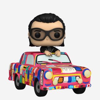 ¡Funko celebra y conmemora a tus iconos e ídolos de la música con este modelo Pop Ride Super Deluxe de Bono con coche, vocalista de la popular banda de Rock U2!.