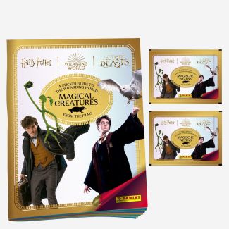 Panini presenta la guía de stickers para los verdaderos fans del mundo mágico de Harry Potter y de Animales Fantásticos.En el interior del álbum encontrarás a todas las Criaturas del Mundo Mágico de Harry Potter, acompañados de las mejores escenas de este