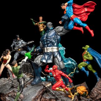 Justice League vs Darkseid Diorama (Color Version) XM Studios