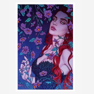 Sideshow Art Prints presenta Poison Ivy Fine Art Print, una deslumbrante y letal lámina de DC Comics  de la artista Jenny Frison .
