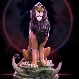 Sideshow y Iron Studios presentan lo último de la línea Art Scale 1:10: ¡Scar from The Lion King ! Basada en referencias originales de la clásica película animada de Disney, esta estatua de polipiedra está pintada a mano y es de edición limitada. 