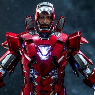 Recrea una de las extraordinarias armaduras de la Iron Legion, hoy Sideshow y Hot Toys se enorgullecen de presentar Silver Centurion (Armor Suit Up Version) escala 1:6 figura coleccionable de la colección Iron Man 3 .