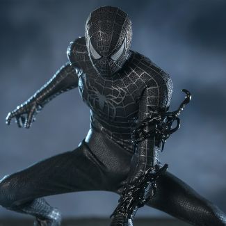 Sideshow y Hot Toys presentan la figura coleccionable de escala 1:6 de Spider Man Black Suit , inspirada en su aspecto alternativo en Spider-Man 3 .