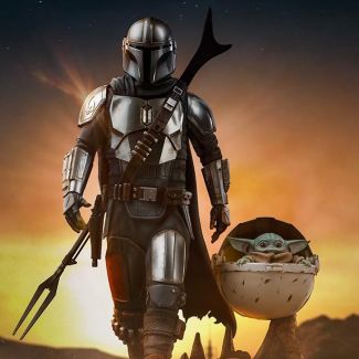 The Mandalorian y Baby Yoda Legacy Escala 1:4 de Star Wars: The Mandalorian por Iron Studios